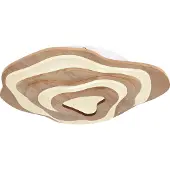 Globo Lighting Plafonnier en bois brun foncé, LED