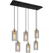 Globo Lighting Lampe à suspendre métal noir mat, 6x E27