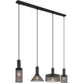 Globo Lighting Lampe à suspendre métal noir mat, 4x E27