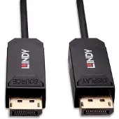 Lindy - Câble DisplayPort - DisplayPort (M) pour DisplayPort (M) - DisplayPort 2.0 - 30 m - support 8K60Hz (7680 x 4320), UHBR10 - noir