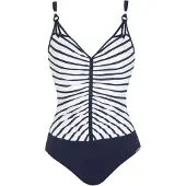 Sunflair Maillot de bain bleu foncé / blanc