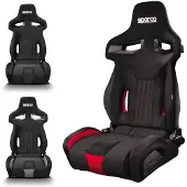 Sparco 009011NRRS R333 Siège de course Siège sport noir rouge