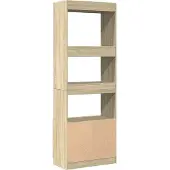 vidaXL Buffet haut 63x33x180 cm chêne sonoma bois d'ingénierie