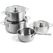 KitchenAid Batterie de Cuisine Inox 4 Pièces