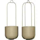 Hubsch Lot de 2 pots de fleurs suspendus Lotus