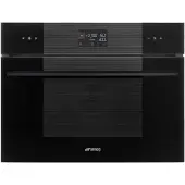 Smeg Four à micro-ondes combiné Linea Forno SO4102M1B3 Noir
