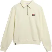 Superdry Athletic Collared Half Zip Sweatshirt Beige 2XS Femme