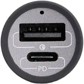 Akyga Chargeur USB pour voiture AK-CH-26 USB-A + USB-C PD 5-20V / max. 5A 100W Quick Charge 3.0 GaN