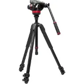 Manfrotto Tête Fluide Vidéo 502 Avec Base Plate Et Trépied En Aluminium 055 Pour Vidéo