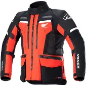 Alpinestars Veste de moto textile imperméable Honda Bogota Pro Drystar (noir/rouge, XXL)