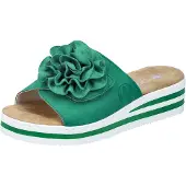 Rieker Chaussons d'intérieur Morelia/Microstretch pour femmes, modèle pantoufle, couleur verte, pour un usage quotidien