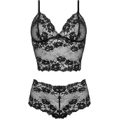 Christine le Duc Christine Valerie Bralette Set schwarz, Noir, (Une unité par pack, M, S)