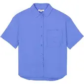 Garcia D50038 Short Sleeve Shirt Bleu XL Femme