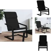 vidaXL Fauteuil Relax Noir Tissu - Fauteuil
