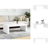 vidaXL Table basse blanche 102x50x36 cm Bois composite - Tables basses