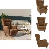 vidaXL Fauteuil Marron Velours - Fauteuil