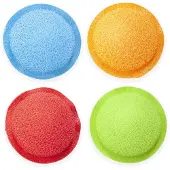 Kikkerland CU274, bleu, vert, orange, rouge, rond, 4 pièces
