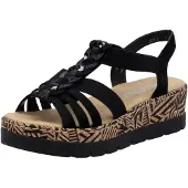 Rieker Sandales pour femmes, modèle "Damenschuhe", couleur bleu, style décontracté