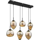 Globo Lighting Lampe à suspendre métal noir mat, LED