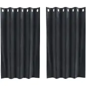 vidaXL Rideaux occultants, 2 pièces, gris foncé, 140 x 140 cm, en velours