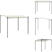 vidaXL Pavillon Tissu Blanc Crème - Pavillons & Tentes de réception