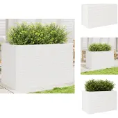 vidaXL Jardinière blanc 110x60x68,5 cm bois de pin massif