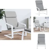 vidaXL Fauteuil Relax Tissu gris clair - Fauteuil