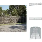 vidaXL Gabion avec couvercle 700x100x100 cm Fer galvanisé