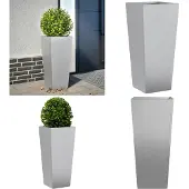 vidaXL Jardinière 35x35x75 cm acier galvanisé