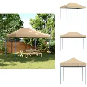 vidaXL Tente de réception pliable Pop-Up Beige 410x279x315 cm