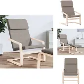 vidaXL Fauteuil Relax Tissu Taupe - Fauteuil
