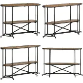 vidaXL Table console 110x42x76 cm bois massif de récupération