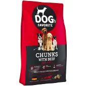 Happy Dog Dogs Favorit Chunks with Beef 15 kg