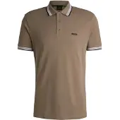 BOSS pour homme. 50469055 Polo en piqué Paddy brown (M), Marron, Casuel, Coton, Manche courte