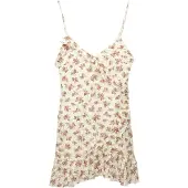 Pull&Bear Robe d’été écru / vert / rose ancienne