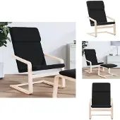 vidaXL Fauteuil Relax Noir Tissu - Fauteuil