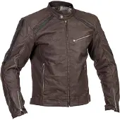 Halvarssons Veste de moto en cuir Sandtorp, marron foncé, taille 50