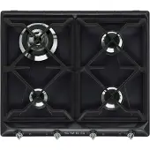 Smeg Plaque De Verre à Gaz Sr964ngh 60 Cm 4 Feux