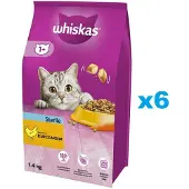 Whiskas Sterile 6x1,4 kg de nourriture sèche pour chats stérilisés