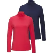 LASCANA T-shirt bleu marine / canneberge