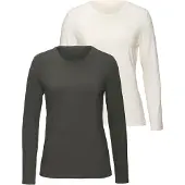 LASCANA T-shirt écru / gris