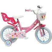 Disney Vélo pour enfants Princess 14 pouces vélo pour taille 100 - 115 cm ou à partir de 3,5 ans avec siège de poupée et panier