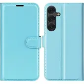 Screen Guard Professional Étui en cuir Leather Guard (Samsung Galaxy S25), Coque pour téléphone portable, Bleu, Noir