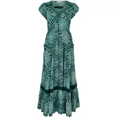 Apricot Robe vert / jade / noir / blanc