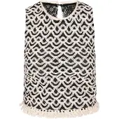 Faina Tops en tricot 'Fashion Look' noir / blanc cassé