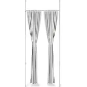 Umbra Anywhere Rod tringle à rideaux, tringle télescopique mobile, tringle à rideaux à pince, blanc, acier, 1012718-660-REM