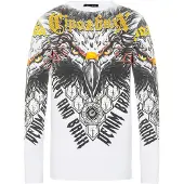 Cipo & Baxx T-Shirt jaune / anthracite / orange / blanc