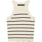 Vero Moda Tops en tricot 'SABA' beige clair / noir