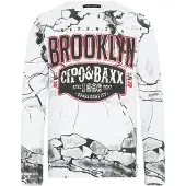 Cipo & Baxx T-Shirt gris / rouge / noir / blanc