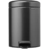 Brabantia atkritumu tvertne ar pedāli NewIcon, 5L, Confident Grey